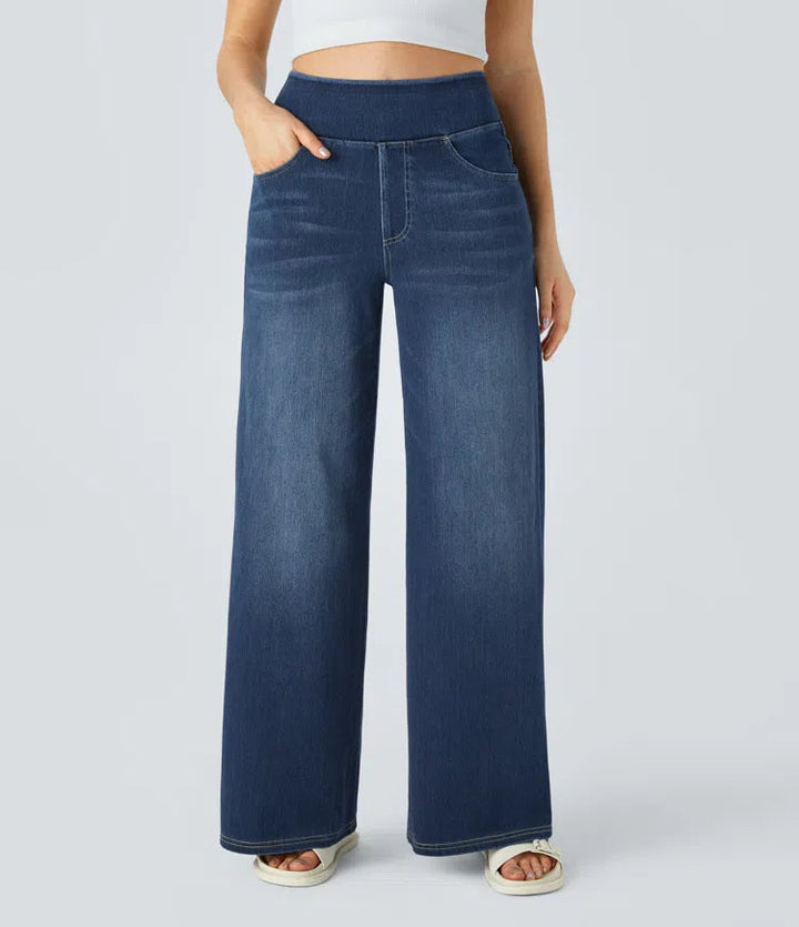 Kirelle™ - Wide-Leg High-Waist Denim Pants