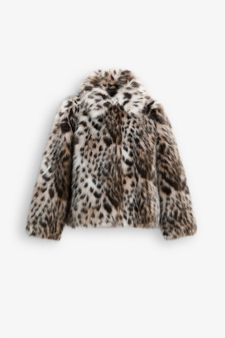Analira™ - Leopard Statement Faux Fur Jacket