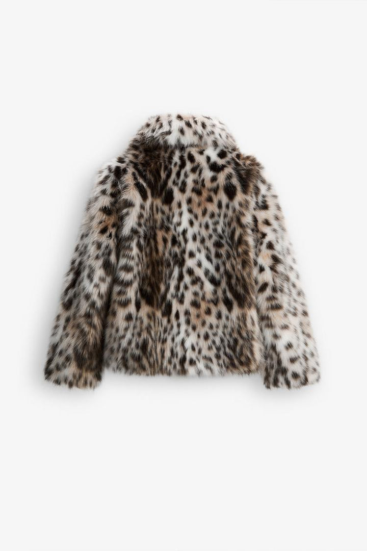 Analira™ - Leopard Statement Faux Fur Jacket