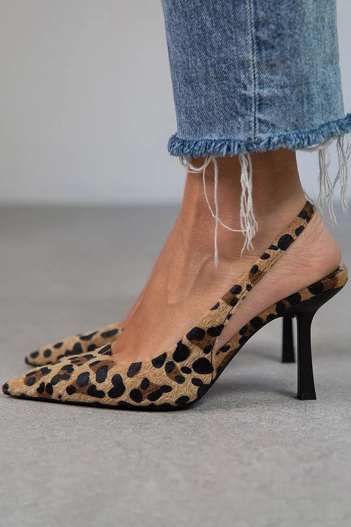 Anna & Rose | Celine | Pointed Toe Leopard Print