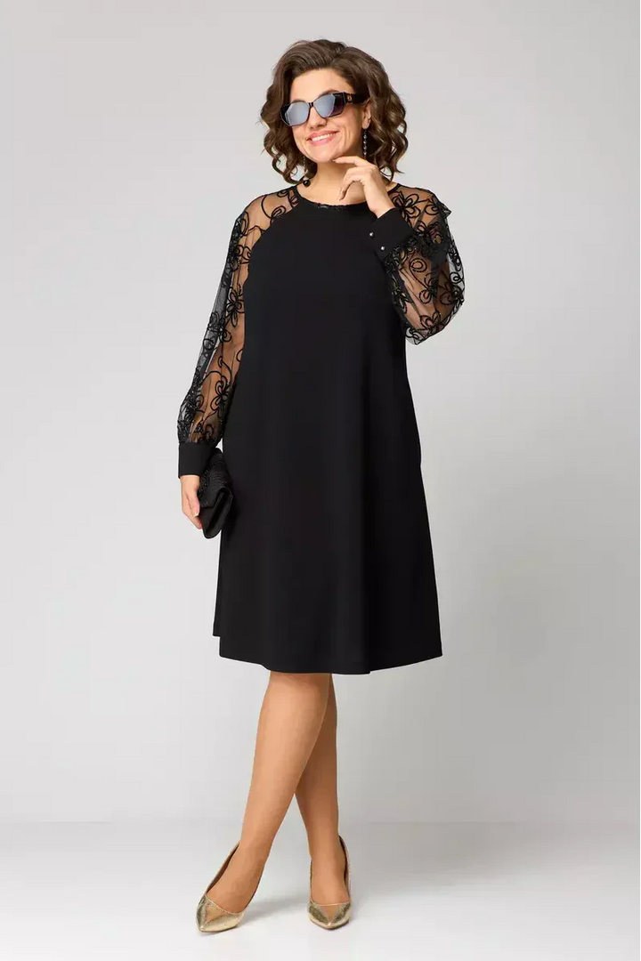 Selina - Elegant Lace Sleeve Dress