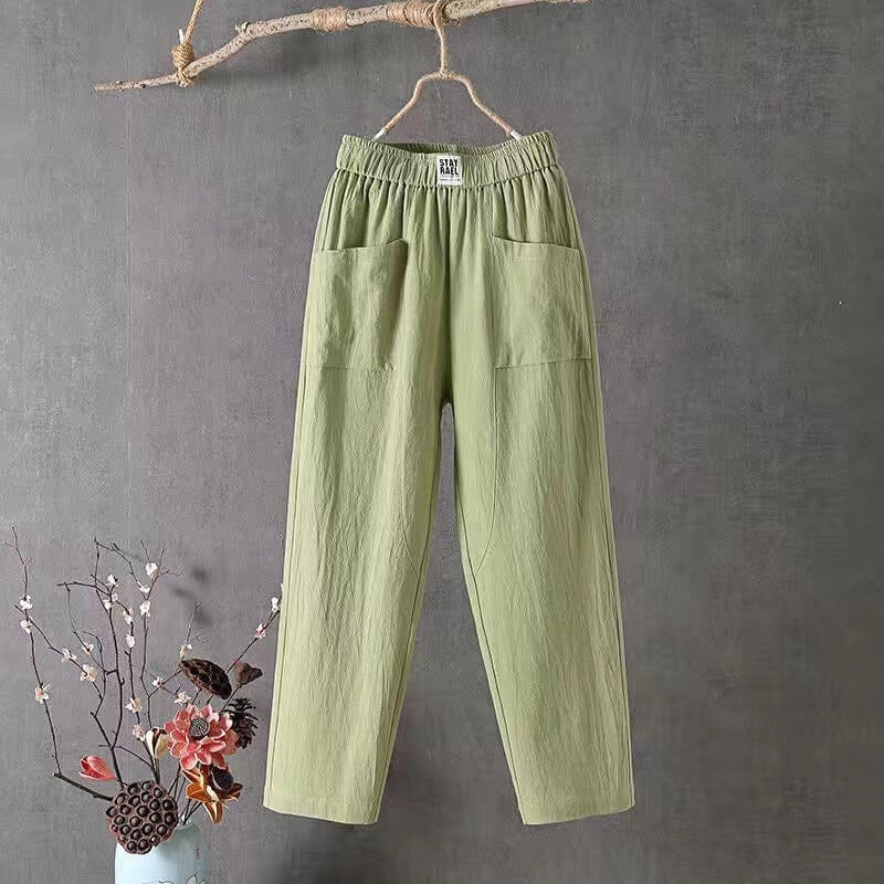 Adelina - Classic Linen-Style Straight Pants
