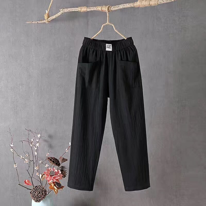 Adelina - Classic Linen-Style Straight Pants