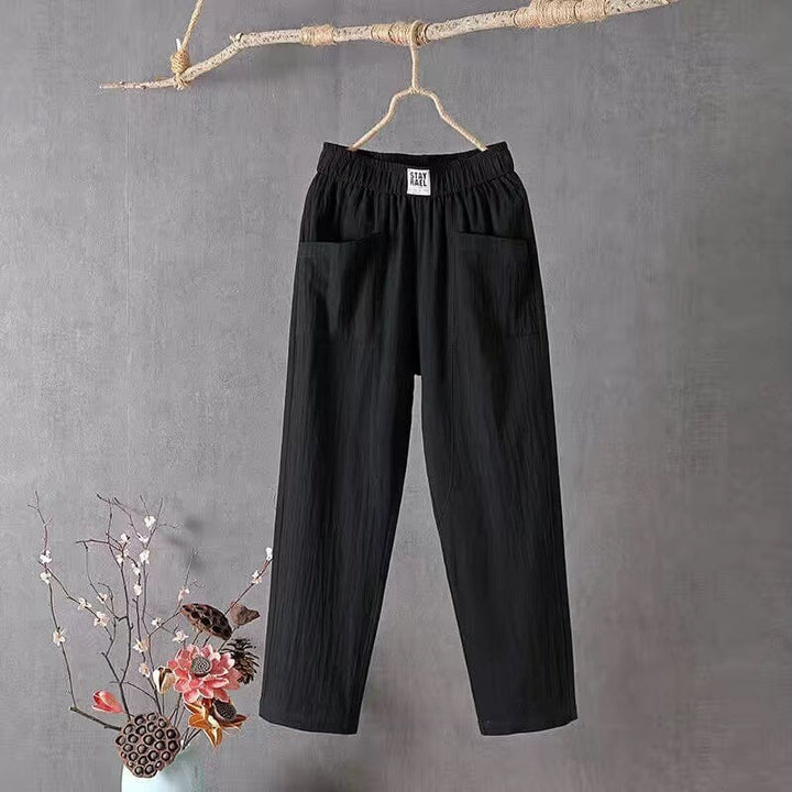 Adelina - Classic Linen-Style Straight Pants