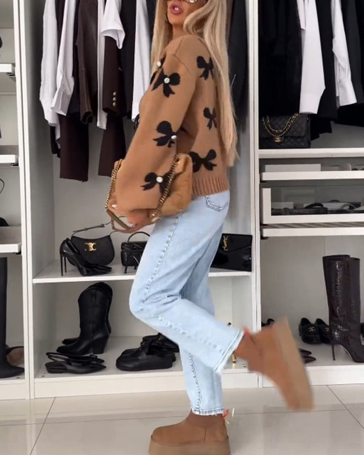 Esmerelle™ - Pearl Ribbon Detail Cardigan