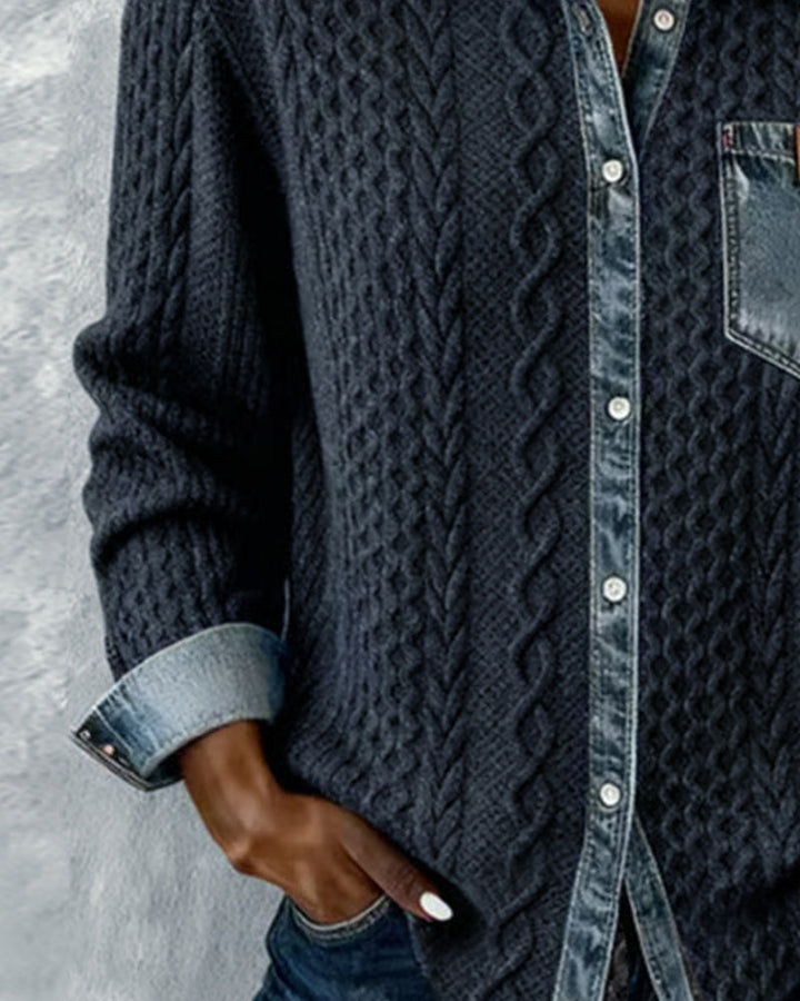 Anna & Rose | Marina™ | Soft Denim Patchwork Shirt