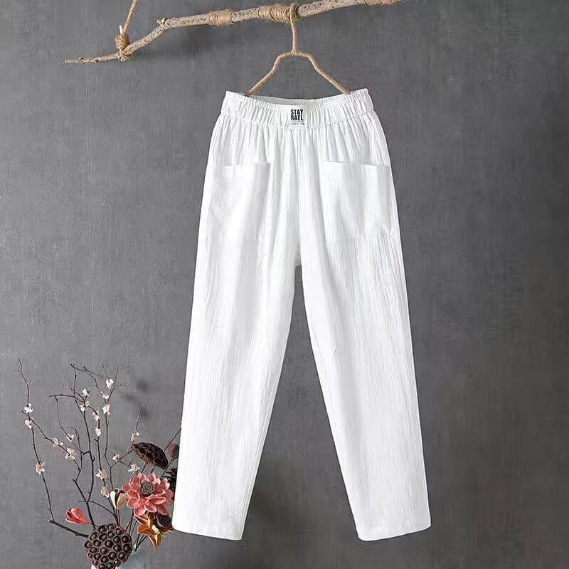 Adelina - Classic Linen-Style Straight Pants