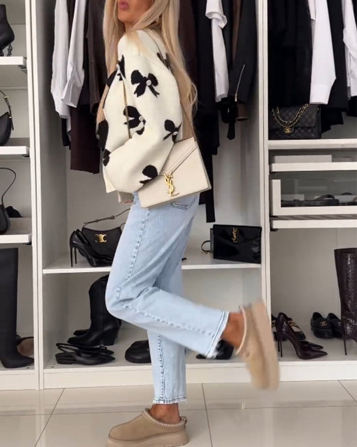 Esmerelle™ - Pearl Ribbon Detail Cardigan