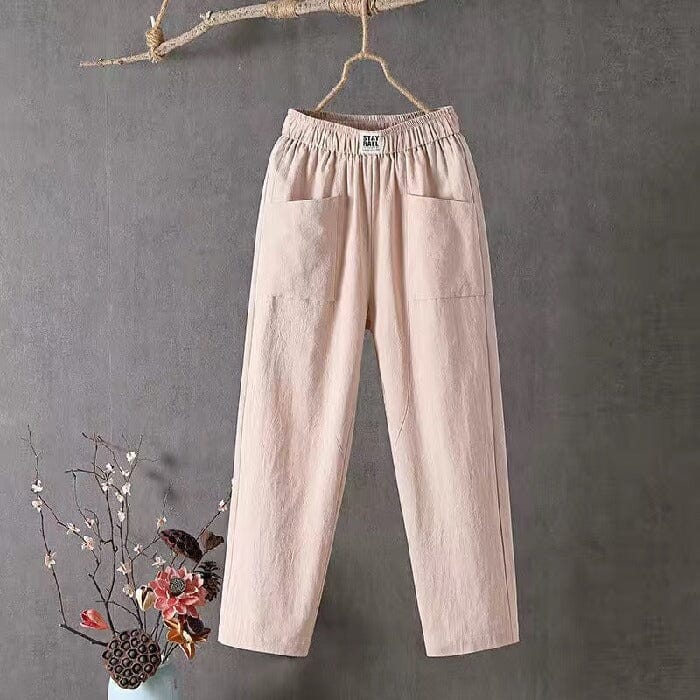 Adelina - Classic Linen-Style Straight Pants