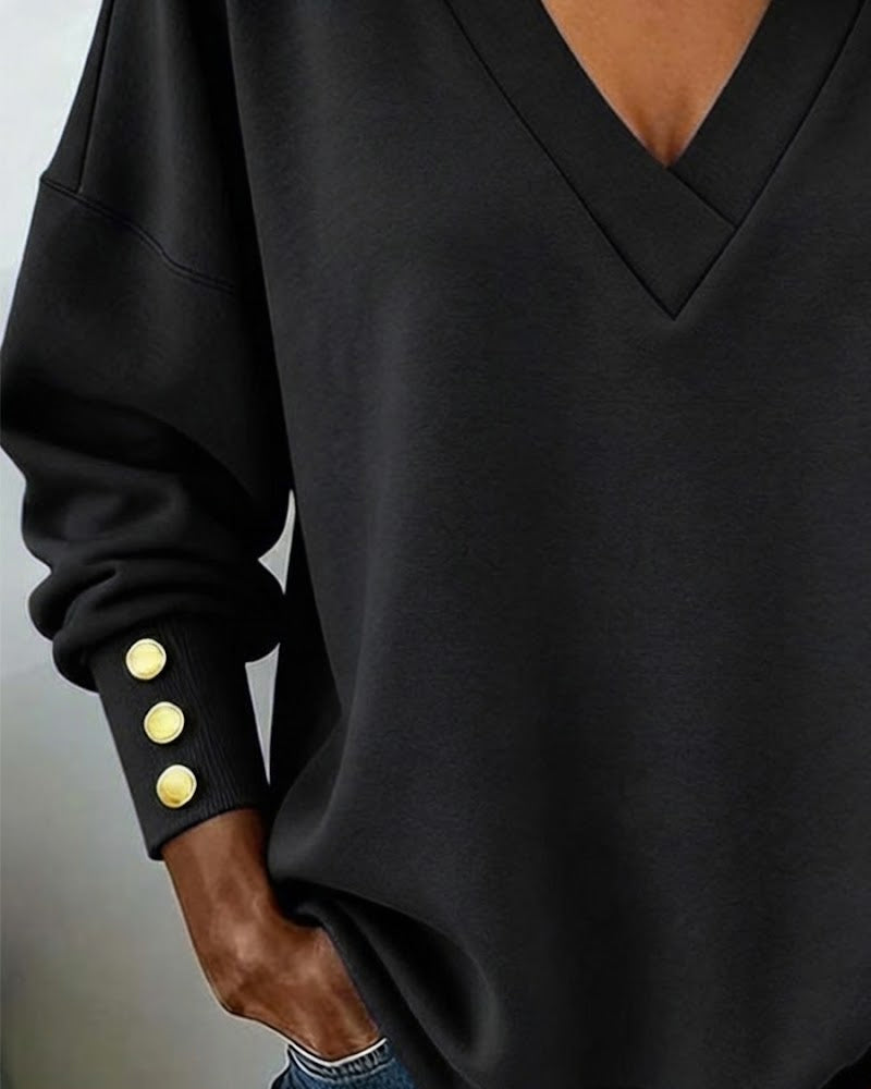 Selene™ -  V-neck long sleeve top