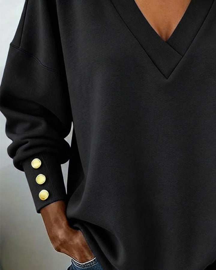 Selene™ -  V-neck long sleeve top