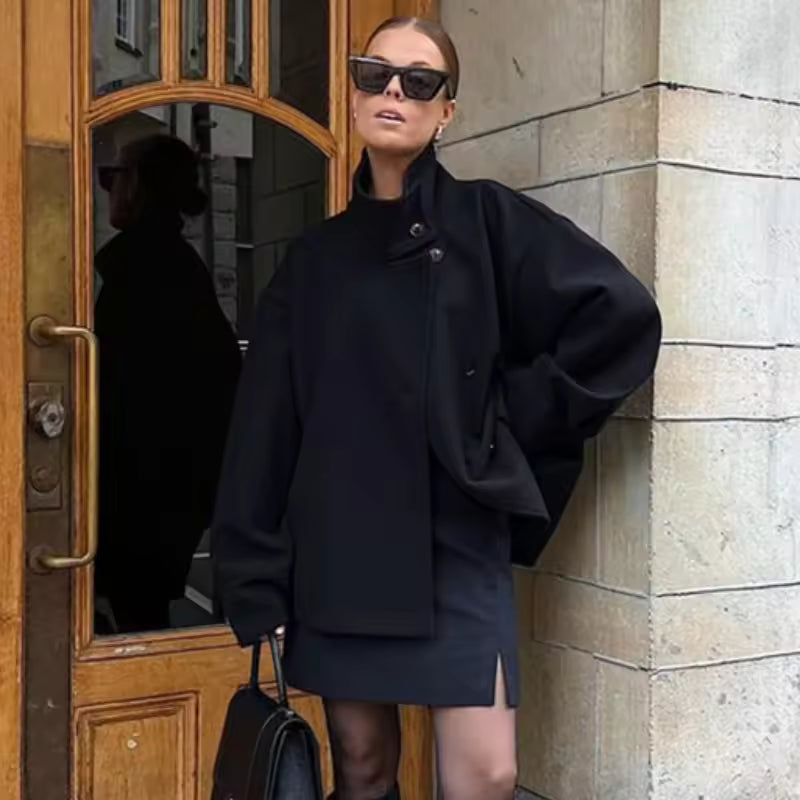 Elvara™ - Luxe Double-Breasted Short Coat