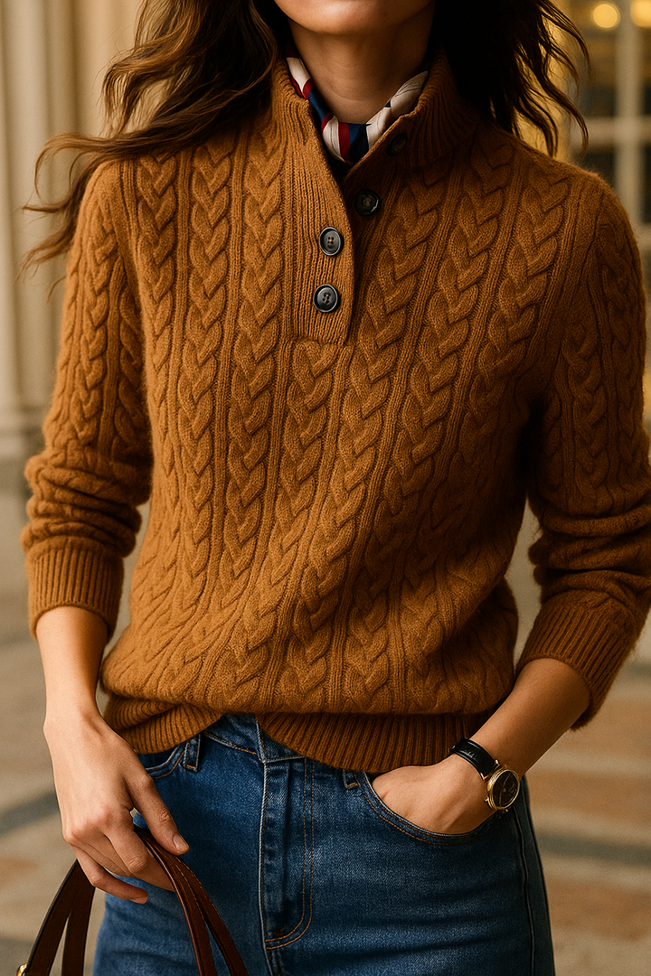 Anna & Rose | Marcelline™ | Cable Button Sweater