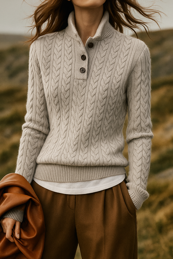 Anna & Rose | Marcelline™ | Cable Button Sweater