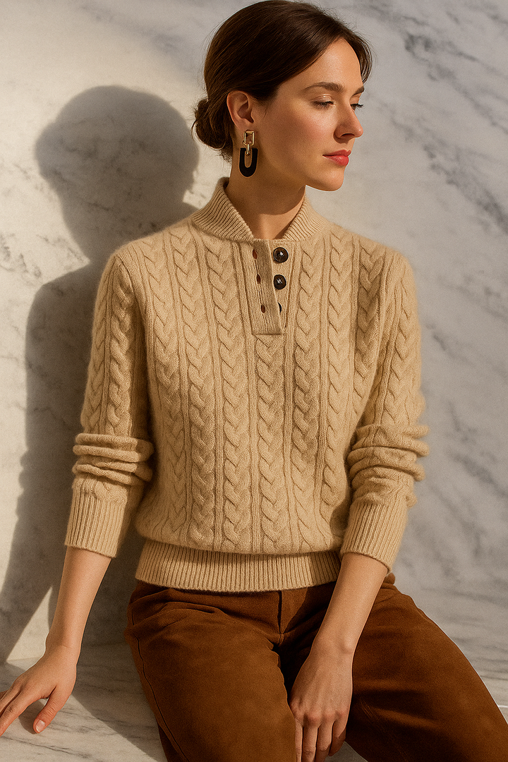 Anna & Rose | Marcelline™ | Cable Button Sweater