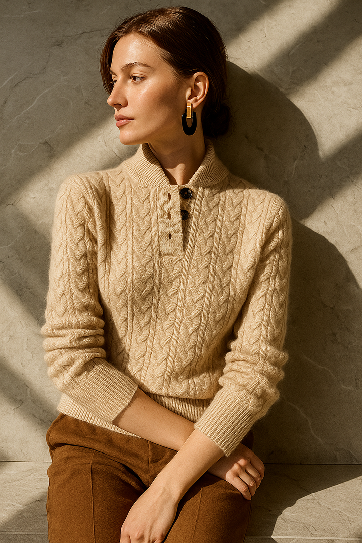 Anna & Rose | Marcelline™ | Cable Button Sweater