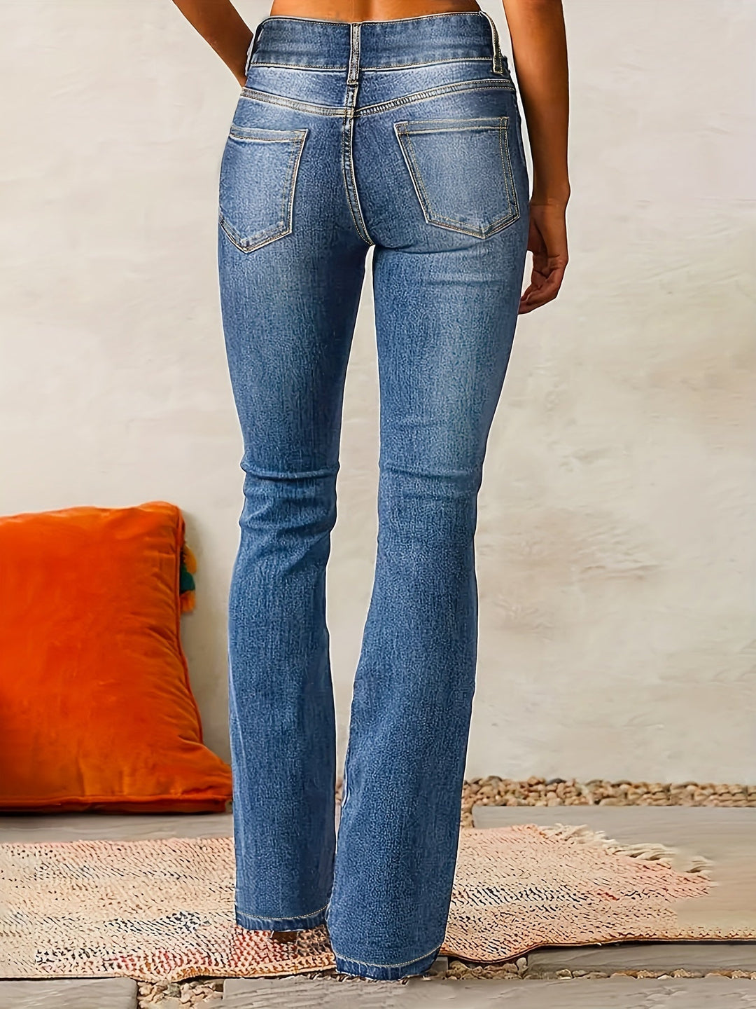Elviera - High-Waisted Flared Denim Pants