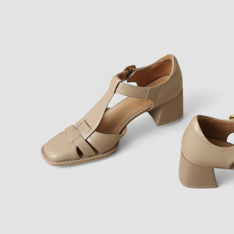 Orthena - Supportive T-Strap Block Heels