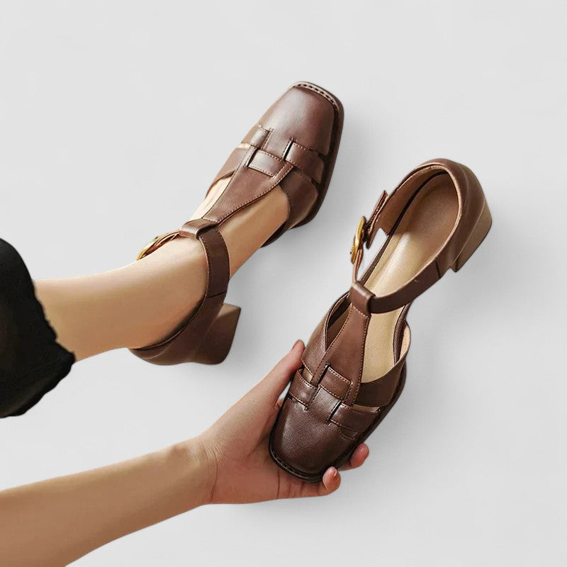 Orthena - Supportive T-Strap Block Heels