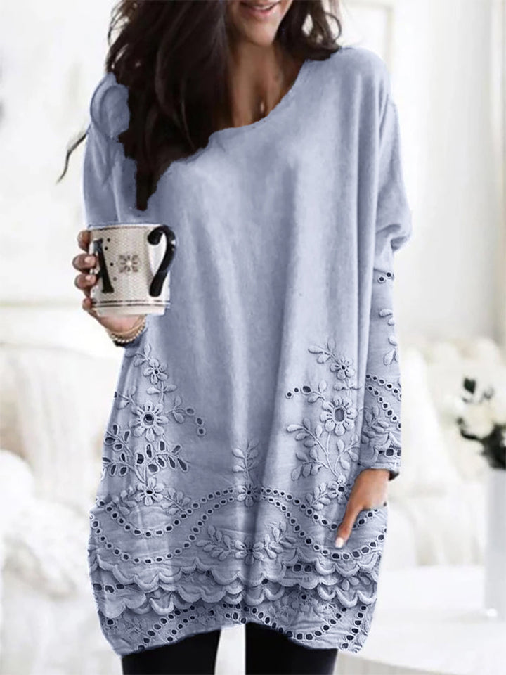 Amarie - Cozy Printed Everyday Sweater