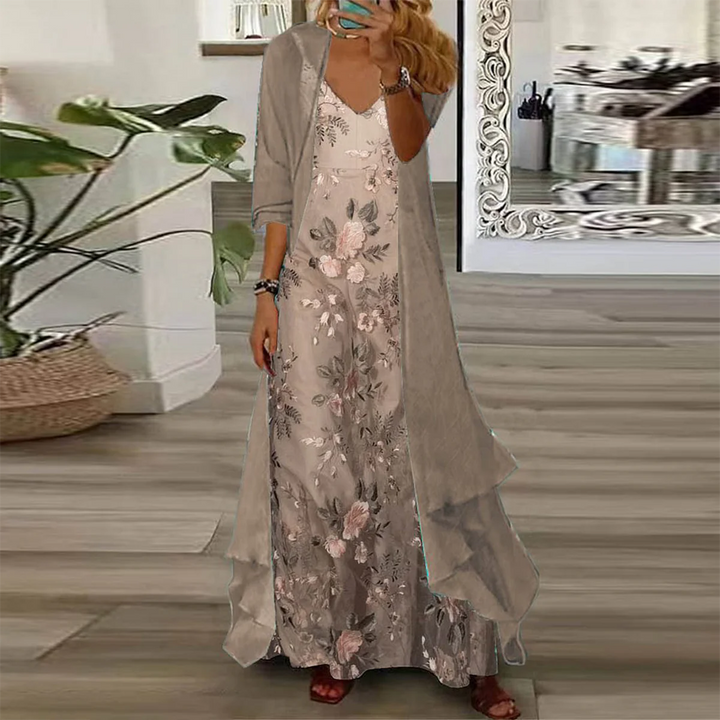 Anna & Rose | Edda™ | Two-Piece Floral Maxi Dress Set