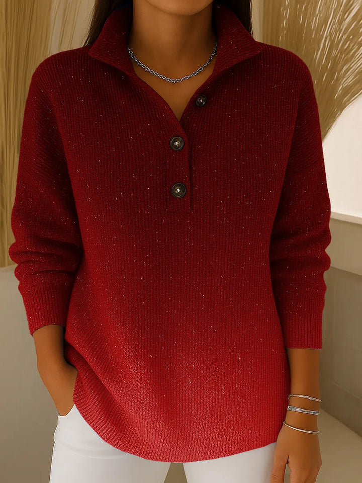 Velora - Gradient Collared Knit Cardigan