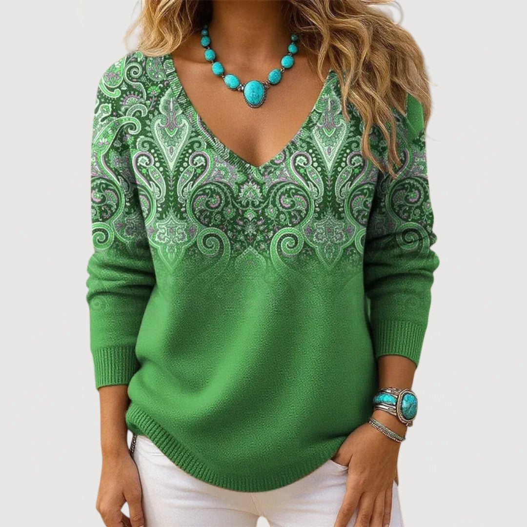 Alvara – Clean Line V Neck Top