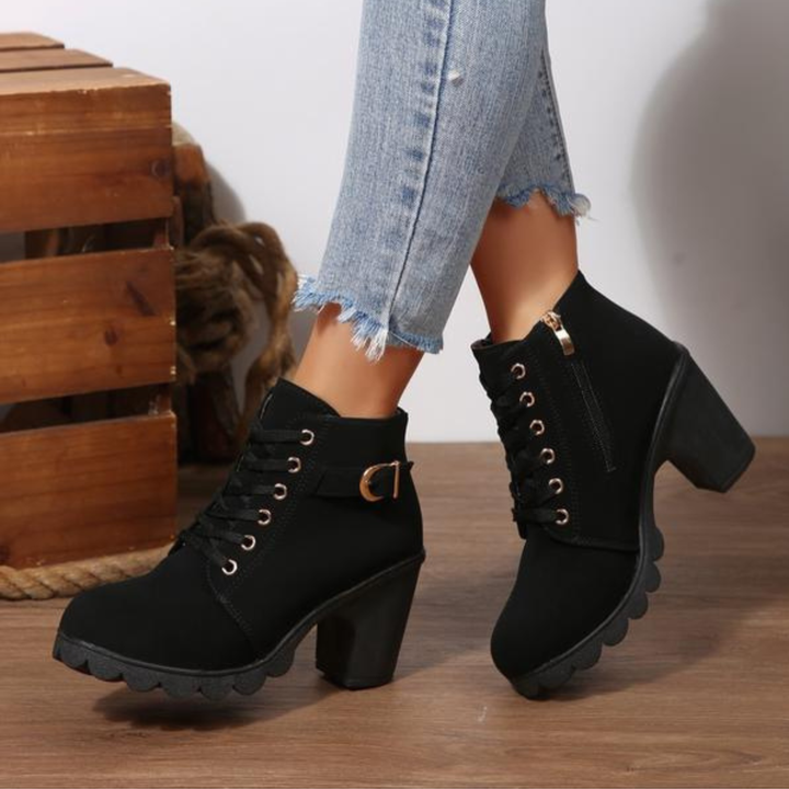 Katnira™ - Chunky Lace-Up Ankle Boots