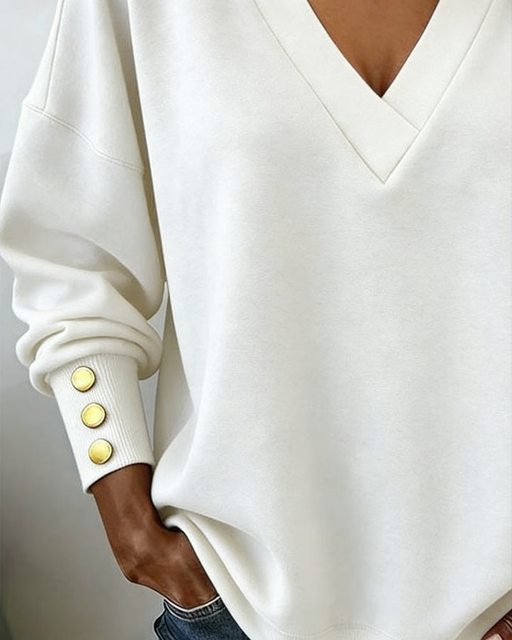 Selene™ -  V-neck long sleeve top