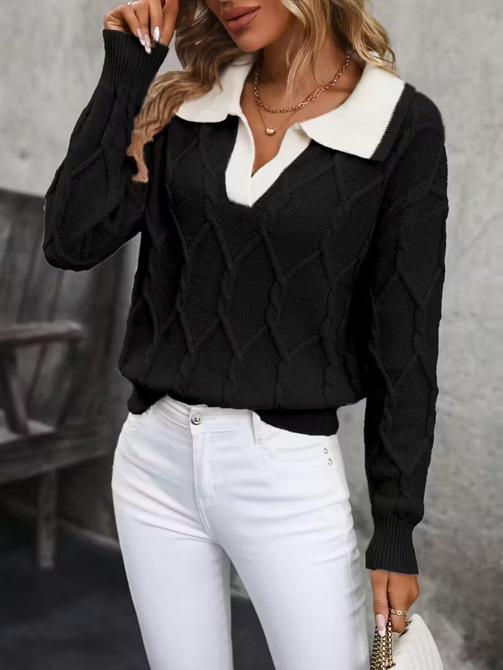 Anna & Rose | Marcelline™ | Elegant Collared Sweater
