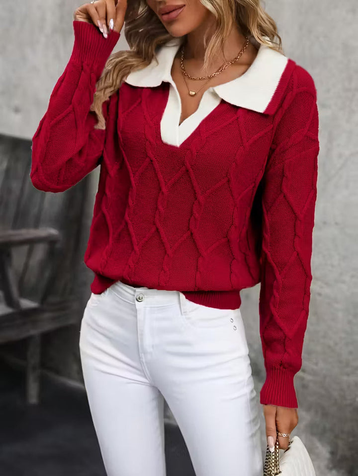Anna & Rose | Marcelline™ | Elegant Collared Sweater
