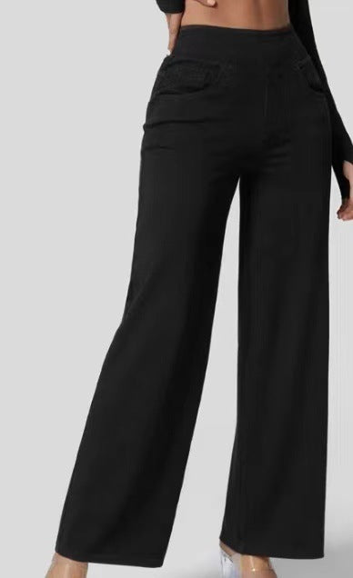 Kirelle™ - Wide-Leg High-Waist Denim Pants