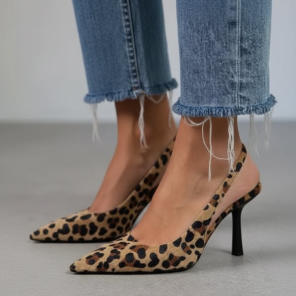Anna & Rose | Celine | Pointed Toe Leopard Print