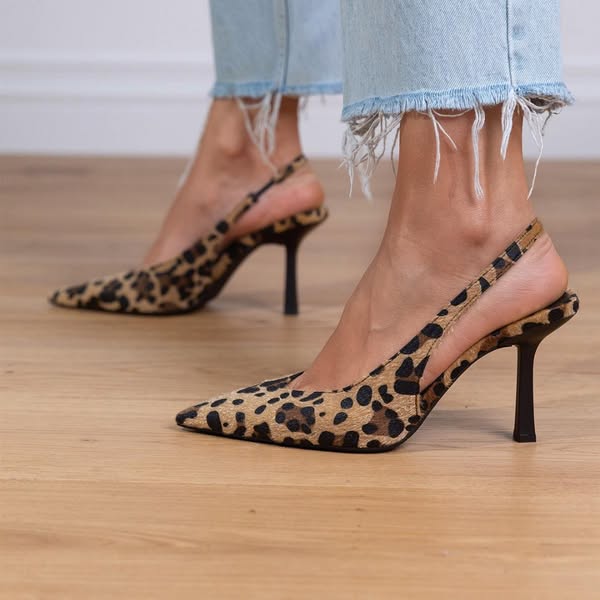 Anna & Rose | Celine | Pointed Toe Leopard Print