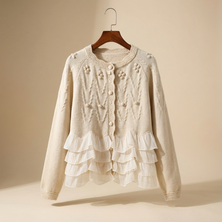 Lunelle - Soft Ruffle Knit Cardigan
