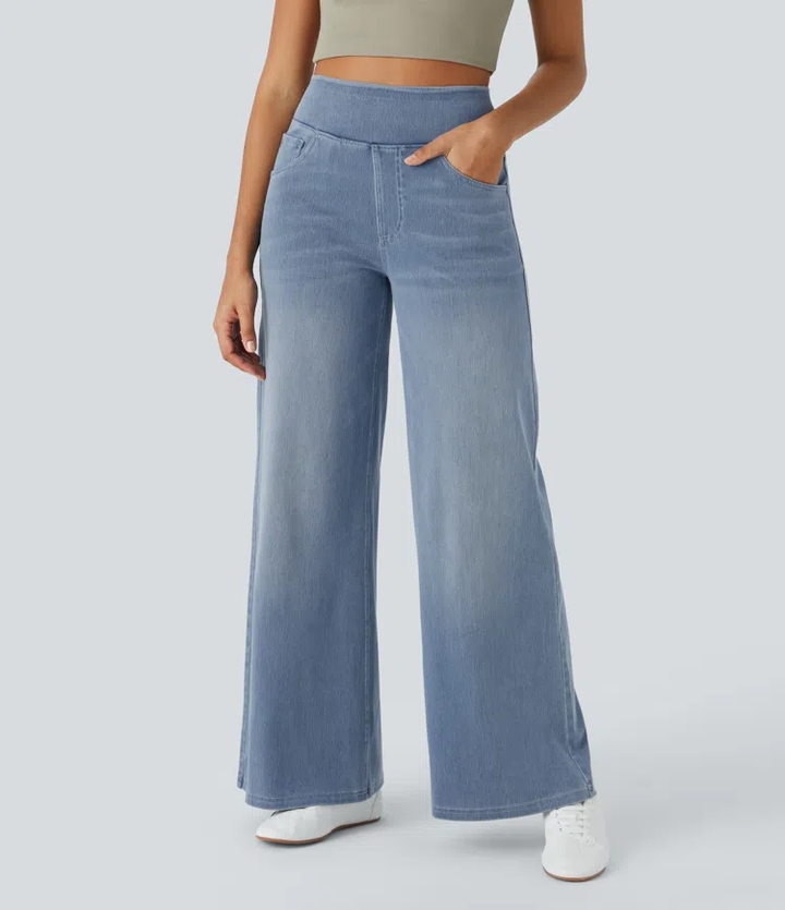 Kirelle™ - Wide-Leg High-Waist Denim Pants