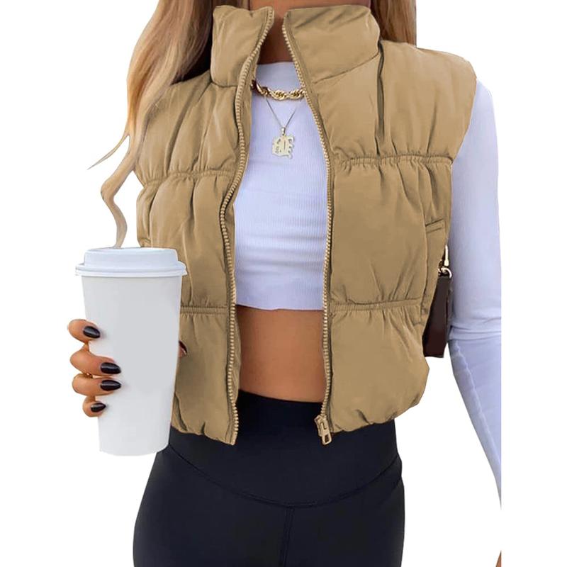 Caralyn™ - Zip-Up Stand Collar Puffer Vest