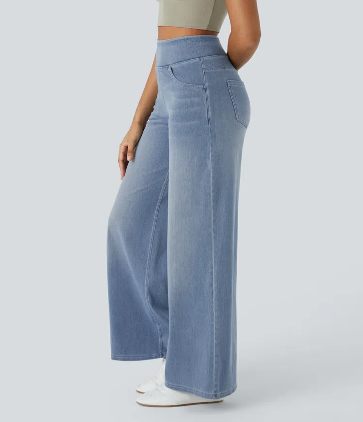 Kirelle™ - Wide-Leg High-Waist Denim Pants