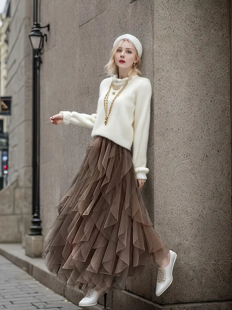 Elara™ - Stylish Mesh Layered Tutu Skirt