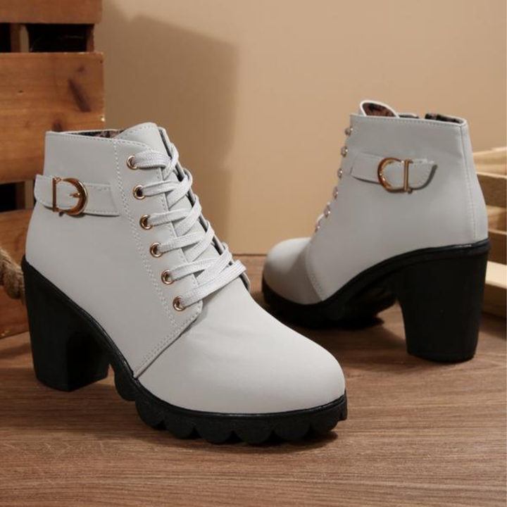 Katnira™ - Chunky Lace-Up Ankle Boots