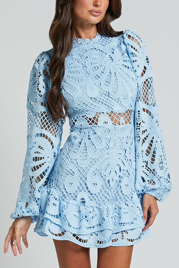 Hanella™ - Delicate Lace Midi Dress