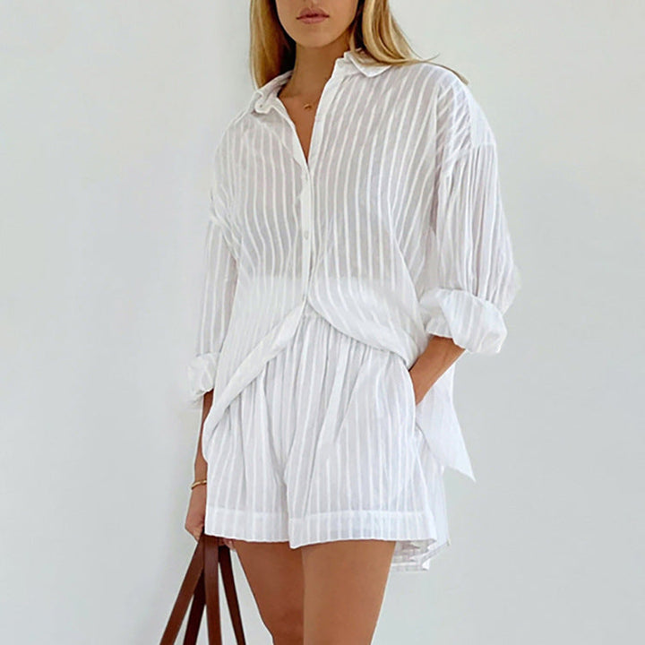 Elowyn™ - Breezy Button-Up and Shorts Set