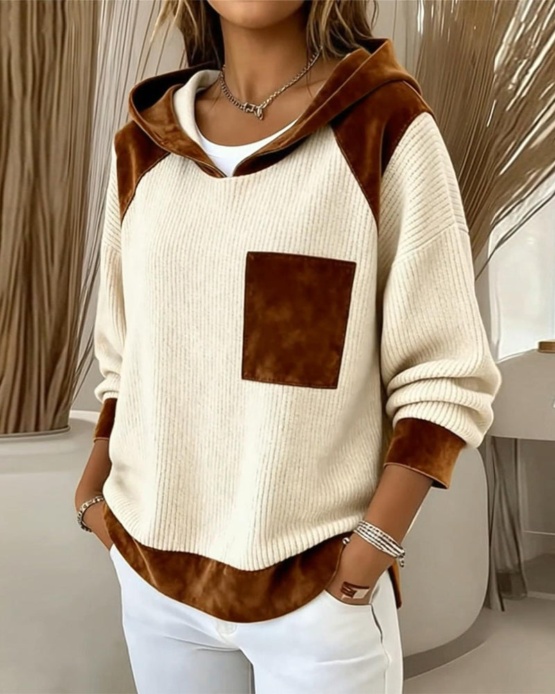 Anna & Rose | Valissa™ | Two-Tone Casual Hoodie