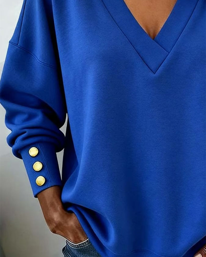 Selene™ -  V-neck long sleeve top