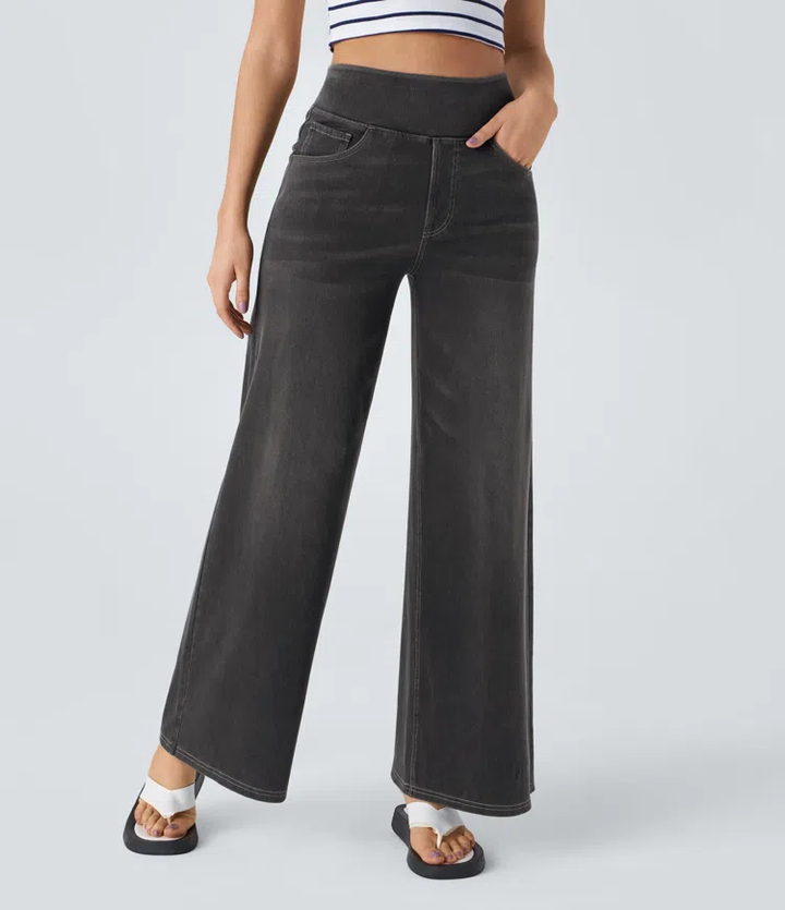 Kirelle™ - Wide-Leg High-Waist Denim Pants