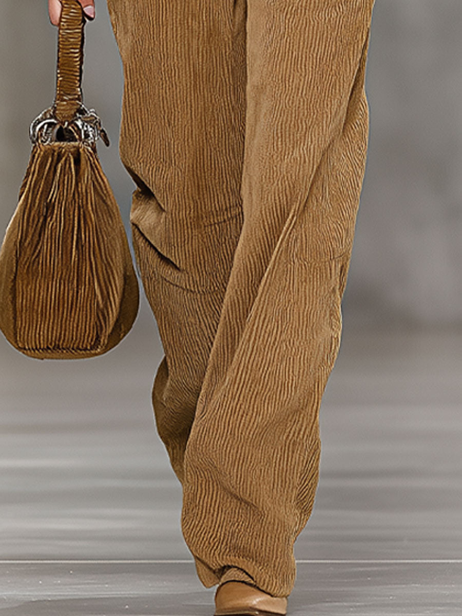 Zariella™ - Corduroy Style Overall Jumpsuit