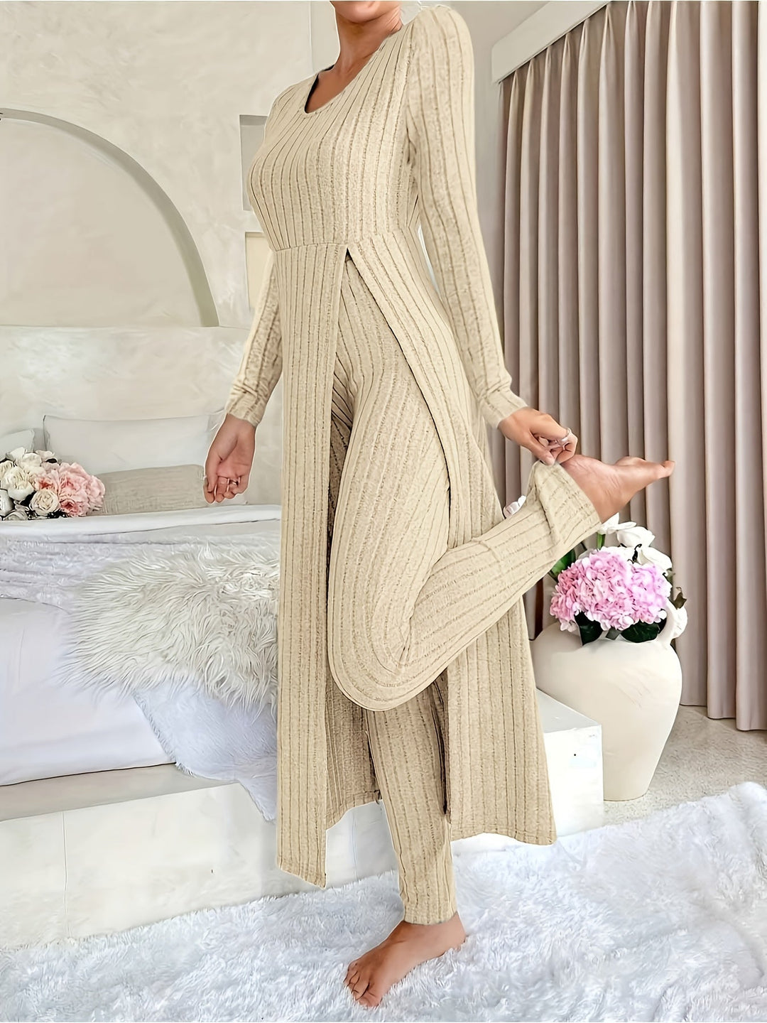 Anna & Rose | Aldea™ | Cozy Two-Piece Ribbed Lounge Set