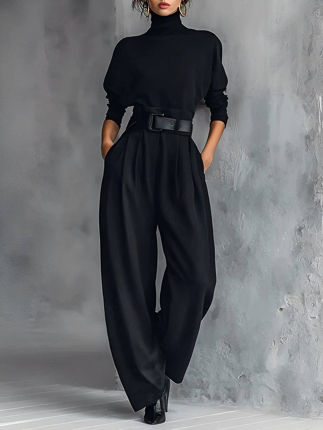 Alessia™ | Elegant Turtleneck Jumpsuit