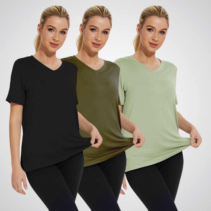 Aurella - Casual Loose Fit Tee Set
