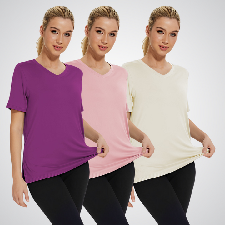 Aurella - Casual Loose Fit Tee Set